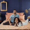Couple on Pink Devil Cream Blanket 1